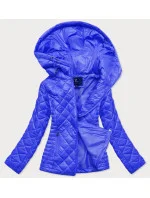 Svetlo modrá prešívaná dámska bunda s kapucňou (LY-01) Svetlo modrá prešívaná dámska bunda s kapucňou (LY-01)