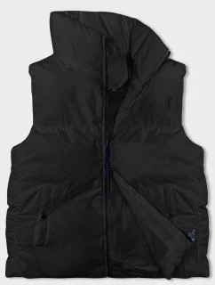 Dámska páperová vesta so stojačikom čierna (5M3150-392)