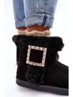 Śniegowce Ocieplane Z Klamrą Czarne Dulca