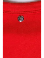 M787 Trubkové šaty s výrezom na nohe - červené