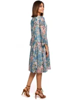 S214 Šifónové šaty so spadnutým pásom - model 1