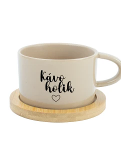 KÁVOHOLIK - krémový pohár na makrónky 200 ml