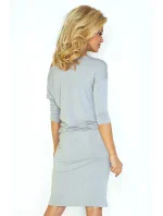 Dámske športové šaty netopierie strih na zaväzovanie s vreckami šedej - Šedá - Numoco Dámske športové šaty netopierie strih na zaväzovanie s vreckami šedej - Šedá - Numoco