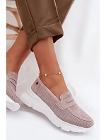 Dámske semišové mokasíny 79626 beige - Vinceza