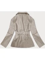 Krátky trenčkot z ekologickej kože J Style v teplej béžovej farbe (11Z8102) Krátky trenčkot z ekologickej kože J Style v teplej béžovej farbe (11Z8102)