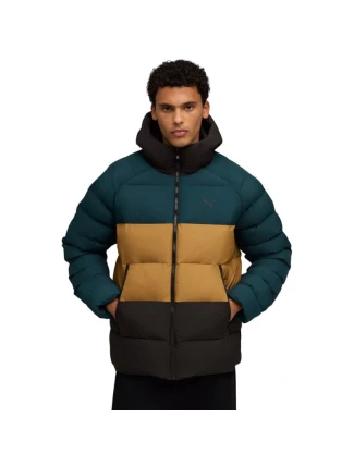 Puma Pánska mono bunda s kapucňou green-brown-black 688367 75 muži