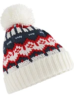 Beechfield B 528 Pletená čiapka s bambulou „Retro Ski“ 53.0528 white out