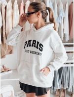 Dámska nadrozmerná mikina PARISSIA sivá FashionStreet BY1456 Dámska nadrozmerná mikina PARISSIA sivá FashionStreet BY1456