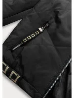 Čierna dámska bunda typu "bomber" (B8098-1)