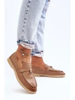 Klasyczne Mokasyny Damskie Brązowe Cortez