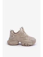 Sneakersy Na Masywnej Podeszwie GOE NN2N4046 Beżowe