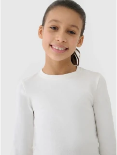 Dievčenský úzky top s dlhým rukávom 4F 4FJWSS25TLONF430-11S