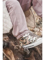 Dziecięce Wysokie Trampki Na Suwak Beżowo-Zielone Filemon