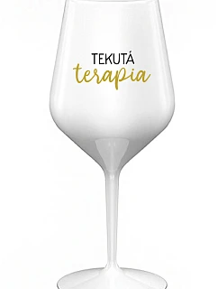 LIQUID THERAPY - biely nerozbitný pohár na víno 470 ml