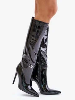 Dámske čižmy na vysokom podpätku C-334 model 202606 Black - Stephan Paris