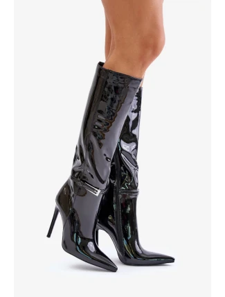 Dámske čižmy na vysokom podpätku C-334 model 202606 Black - Stephan Paris