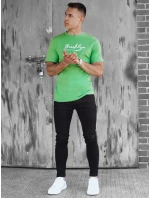Pánske zelené tričko s potlačou FashionStreet RX5405