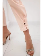 Letné nohavice Punto so zapínaním na nohaviciach marhuľová