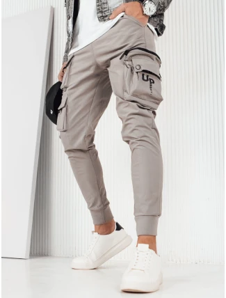 Pánske bojové nohavice šedé FashionStreet UX4156