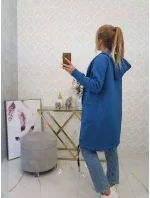 Zateplená džínsová bunda s kapucňou