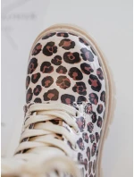 Ocieplane Botki Dziecięce Na Suwak Beżowo-Brązowe Dolida