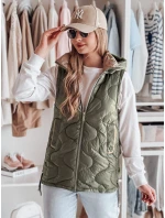 Dámska prechodná prešívaná vesta VESOLITA zelená FashionStreet TY4877 Dámska prechodná prešívaná vesta VESOLITA zelená FashionStreet TY4877