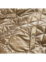 Zlatá metalická dámska bunda (2021-01BIG)