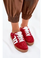 Sneakersy Buty Sportowe Zamszowe Vinceza 79517 Czerwone