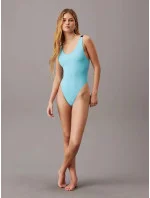Dámske jednodielne plavky KW0KW02340 DCE light blue - Calvin Klein