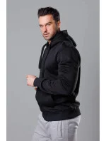 Čierna pánska rozopínacia mikina s kapucňou (68B2008-3) Čierna pánska rozopínacia mikina s kapucňou (68B2008-3)