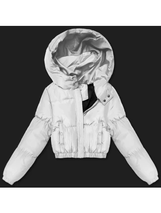 Svetlošedá krátka zimná bunda J Style (5M3260-92)