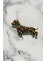 Brošňa Pes A-2-21-6 zlatá farba