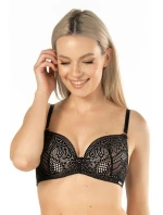 Dámske push up nohavičky DESIRE Black with beige - Mefemi Nipplex