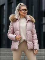 Dámska prešívaná zimná bunda SPARKLE pink FashionStreet TY5526 Dámska prešívaná zimná bunda SPARKLE pink FashionStreet TY5526