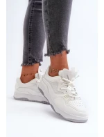 Sneakersy Damskie Na Platformie Białe Etnaria