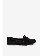 Mokasyny Damskie Z Frędzlami I Kokardką Czarne Olivianne
