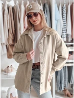 Dámska prechodná oversize košeľová bunda KOSMOJACK j.beige FashionStreet TY4842 Dámska prechodná oversize košeľová bunda KOSMOJACK j.beige FashionStreet TY4842