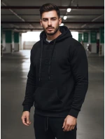 Pánska čierna mikina FashionStreet BX5933 Pánska čierna mikina FashionStreet BX5933