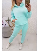 Teplá súprava s mikinou viazanou na spodnú časť mäty