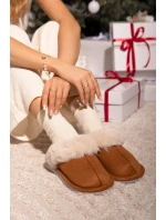 Dámské pantofle s kožíškem Camel Delissa