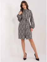 Šaty LK SK 509526 1.06 šedá čierna