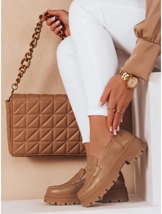 Dámske mokasíny na platforme TORINO khaki FashionStreet ZY0776 Dámske mokasíny na platforme TORINO khaki FashionStreet ZY0776