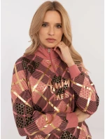 Mikina CLM BL 1259.59 tmavoružová