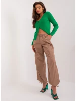 Nohavice D77021BB62410B2 svetlohnedé