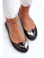 Damskie Baleriny Z Serduszkiem ZAXY LL285027 Czarne