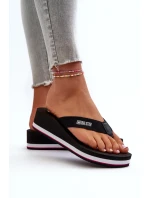 Dámske žabky na klinoch Big Star - čierne