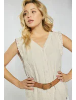Dámska Mušelínová blúzka Béžová - Monnari