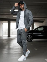 Pánske antracitové tepláky FashionStreet UX2396 Pánske antracitové tepláky FashionStreet UX2396