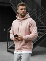 Ružová pánska mikina FashionStreet BX4845