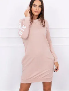 Off White púdrovo béžové šaty